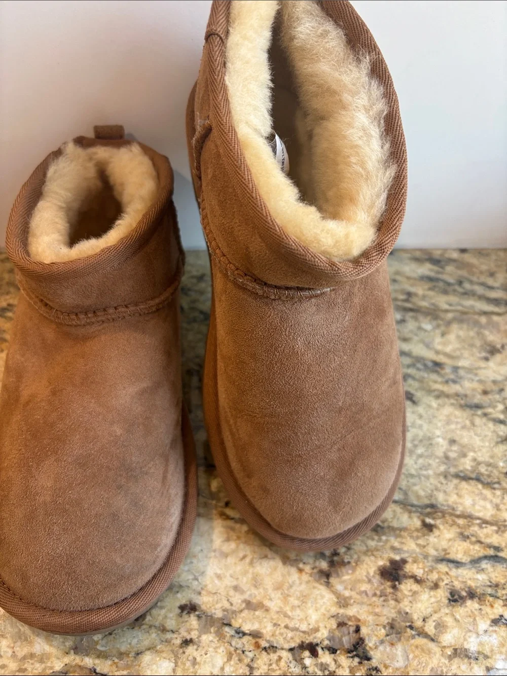 UGG Kids Mini Boot in Chestnut Brown with Cream Lining
